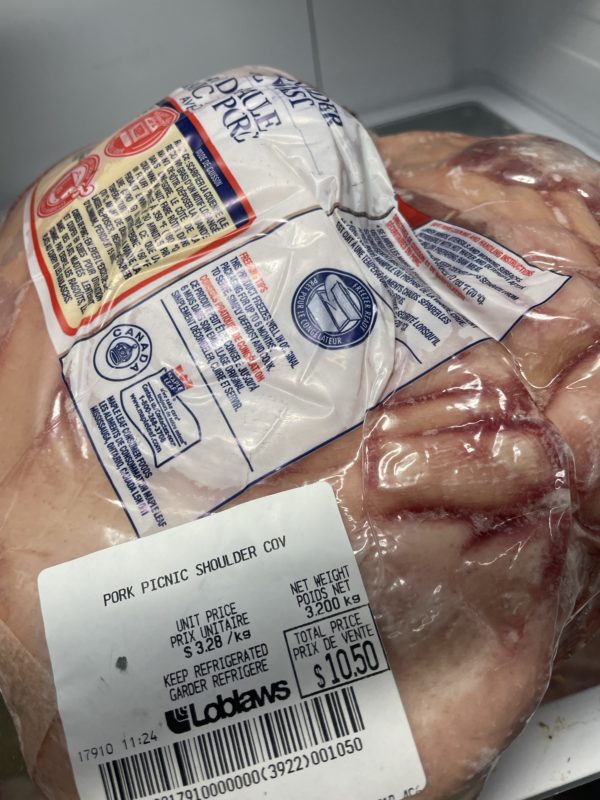 カナダ近所のスーパーで買った豚肉